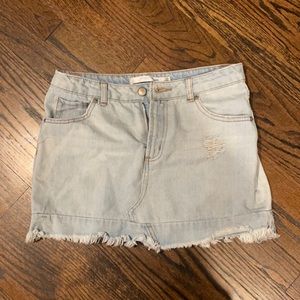 Denim mini skirt